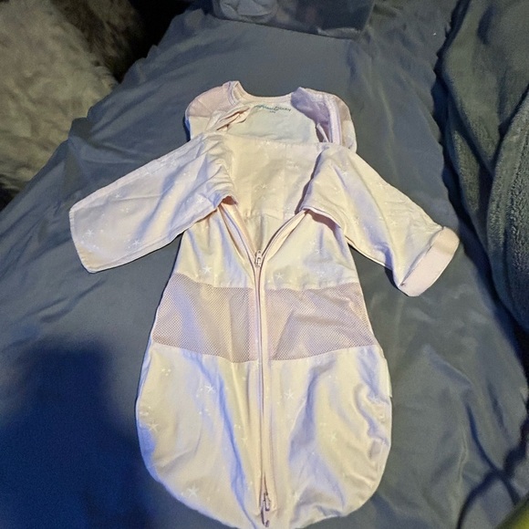 Happiest Baby Sleepea Swaddle, Pink Stars newborn infant small blanket wrap - Picture 4 of 5